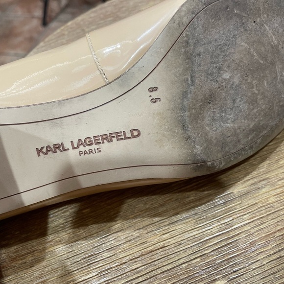 Karl Lagerfeld Cindi Low Block Heels sz 8.5 - Picture 6 of 8
